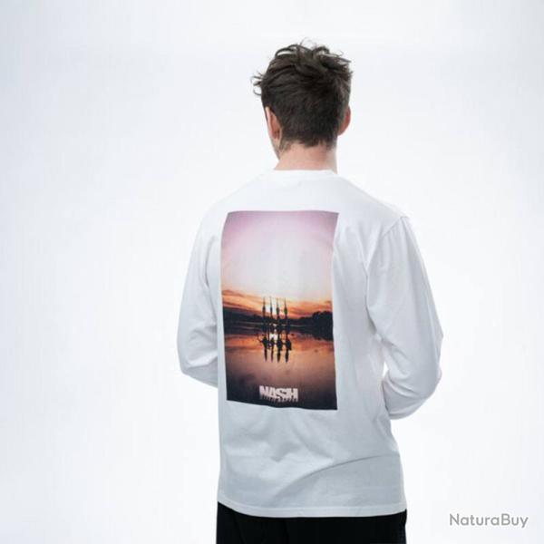Make It Happen Sunset Long Sleeve T Shirt Ecru