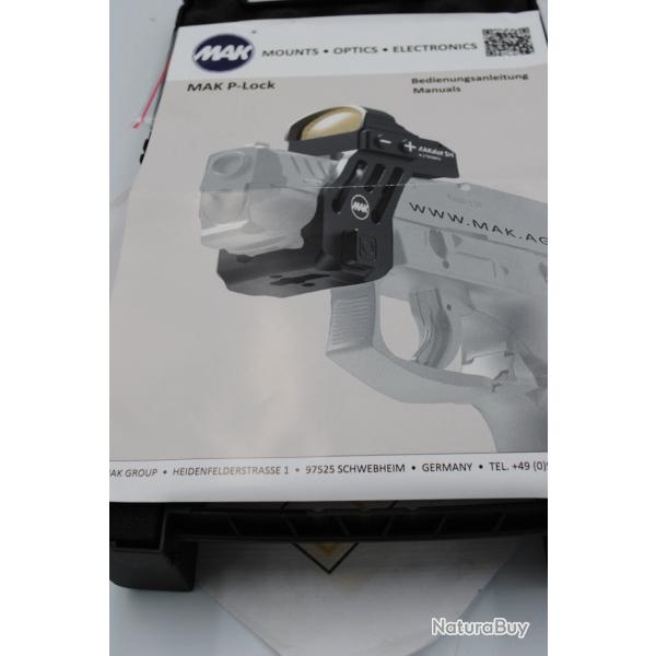 Montage Mak P-lock avec point rouge MAKdot SH  pour Glock gen5
