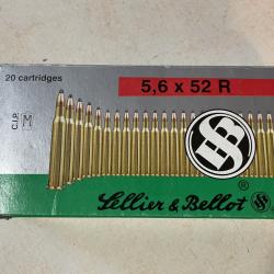 Lot de 100 cartouches 5,6x52 R Sellier et Bellot SP 70gr