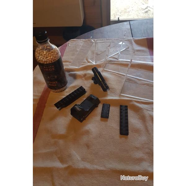 viseur point rouge et accessoires divers