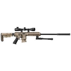 PACK Carabine PALLAS BA-15 TAN - 22LR  Bipied + Silencieux - 22LR - 1/2''x20 + Lunette