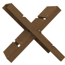 Porte b&ucirc;ches marron miel pin massif 47x39,5x48 cm ventil&eacute; rangement pratique