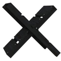 Porte b&ucirc;ches noir pin massif 47x39,5x48 cm ventil&eacute; rangement pratique