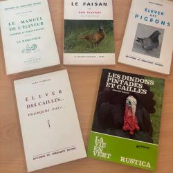 Lot de 5 livres d'&eacute;levages a vendre aux ench&egrave;res destockage armurerie