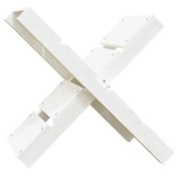 Porte b&ucirc;ches blanc pin massif 47x39,5x48 cm ventil&eacute; rangement pratique