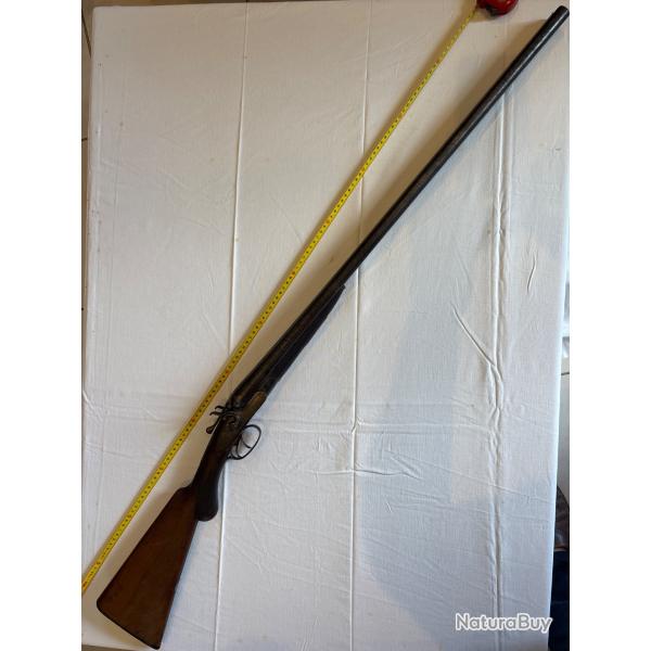 Fusil  juxtapos� chiens ext�rieurs Jacob Hawkins cal. 16/65 �preuve liege 1898 canons damas Cat. D