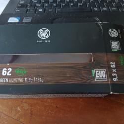 Balles Rws Evolution Green 9,3x62 184 grains