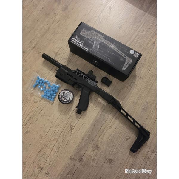 Vesta Sentinel 20J + Kit spear + point rouge + 30 billes ruber steel balls