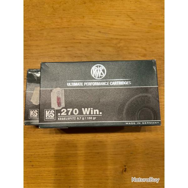 Balles RWS KS Cal 270 Win 9.7g