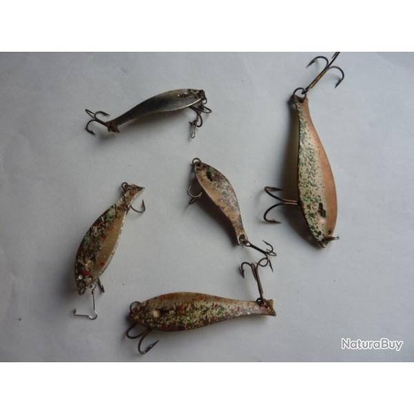 lot de 5 cuillers Ondoyante pour p�che des carnassiers