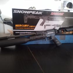 carabine PCP Snowpeak AP900 B (Mercury Compact),calibre 5,5 mm version brid&eacute;e &agrave; moins de 20 joules