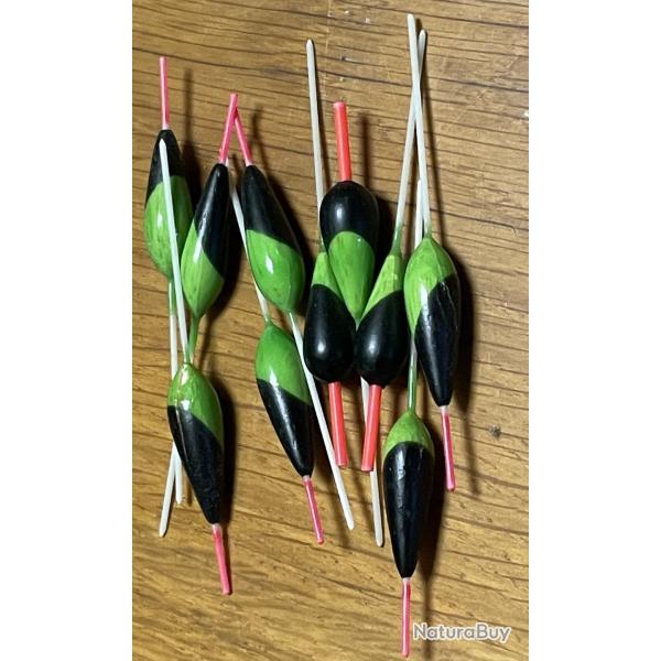 10 PETITS FLOTTEURS EN BALSA 0,3 Grs