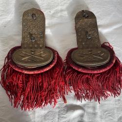 Ancienne paire d'&eacute;paulettes de pompiers 1840/1870