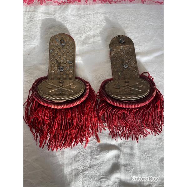 Ancienne paire d'�paulettes de pompiers 1840/1870