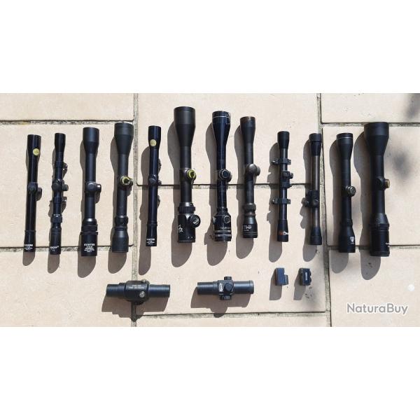 Lot optiques lunettes & points rouges