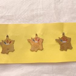 Lot de 3 Insignes lib&eacute;ration WW2 original  ( A1 )
