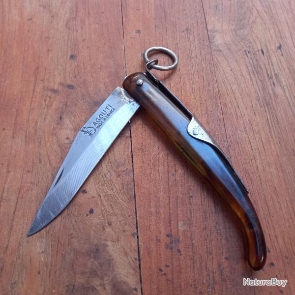 Couteau � Palme AGOUTI MADE IN FRANCE Manche en R�sine