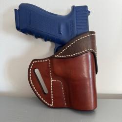 Holster en cuir Glock17 droitier N&deg;24