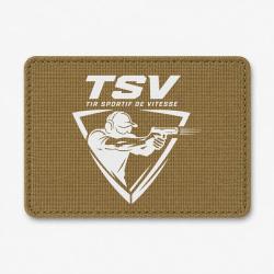 Patch TSV - Tireur au pistolet - Coyote / Blanc