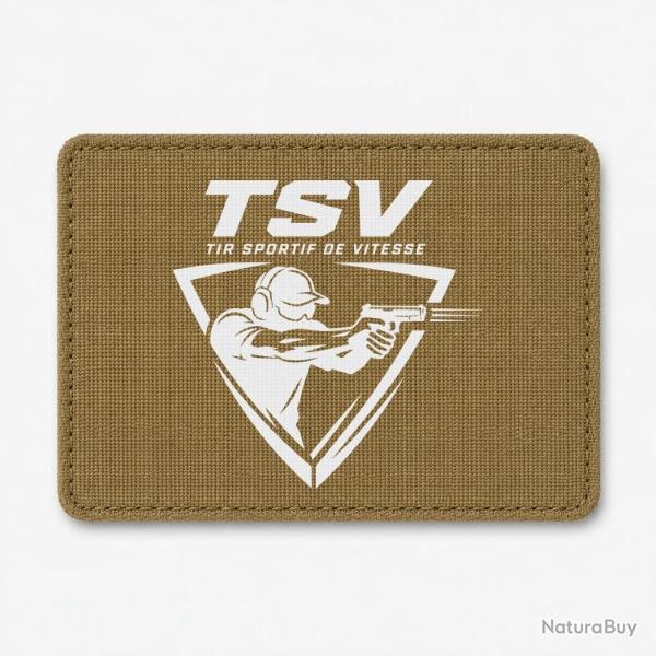 Patch TSV - Tireur au pistolet - Coyote / Blanc