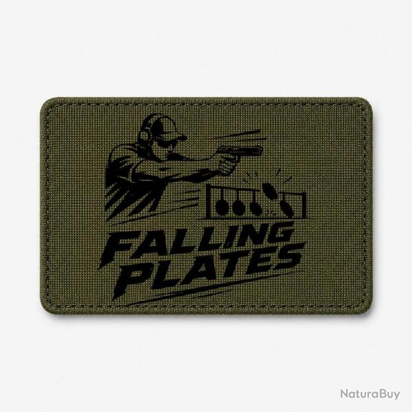 Patch Tir Sportif - Falling Plates - Olive / Noir