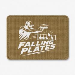 Patch Tir Sportif - Falling Plates - Coyote / Blanc