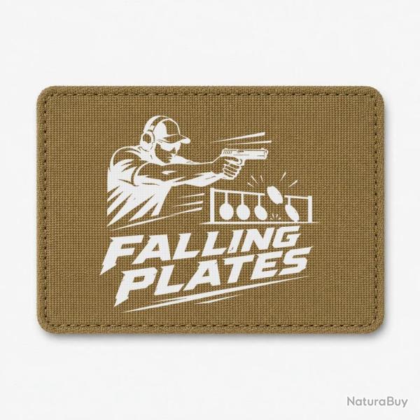 Patch Tir Sportif - Falling Plates - Coyote / Blanc