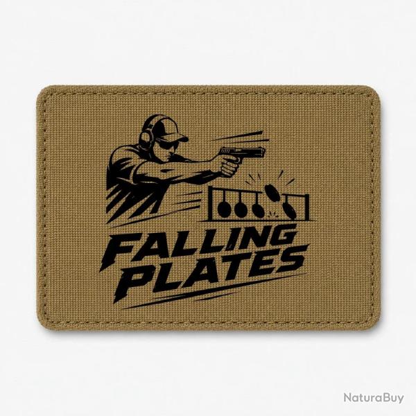 Patch Tir Sportif - Falling Plates - Coyote / Noir