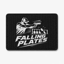 Patch Tir Sportif - Falling Plates - Noir / Blanc