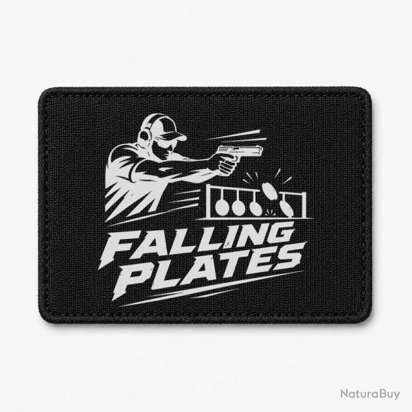 Patch Tir Sportif - Falling Plates - Noir / Blanc