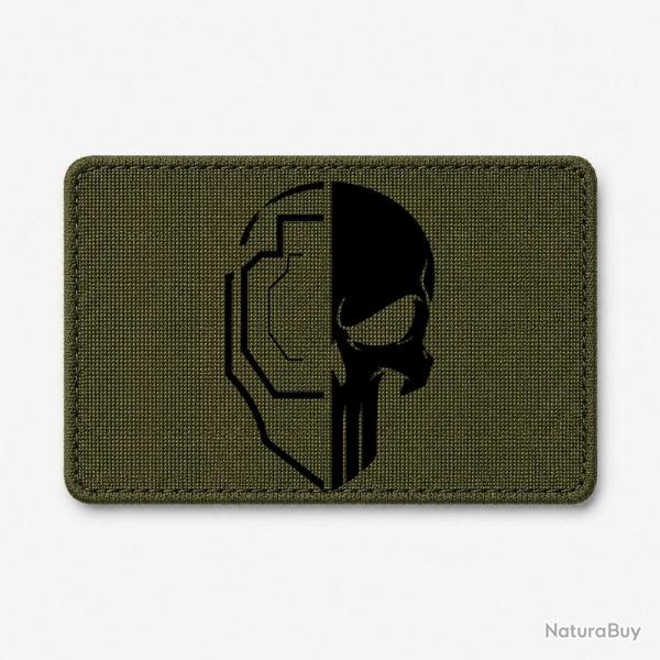 Patch TSV / IPSC - Cr�ne et cible - Olive / Noir