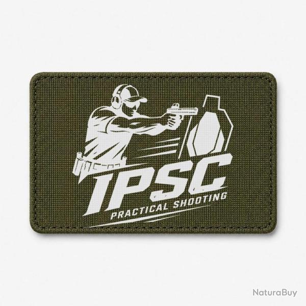 Patch TSV / IPSC - Practical Shooting - Olive / Blanc