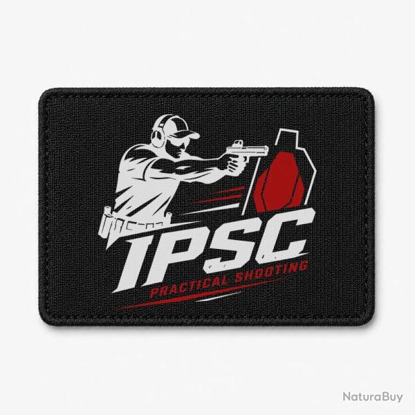 Patch TSV / IPSC - Practical Shooting - Noir / Blanc et rouge