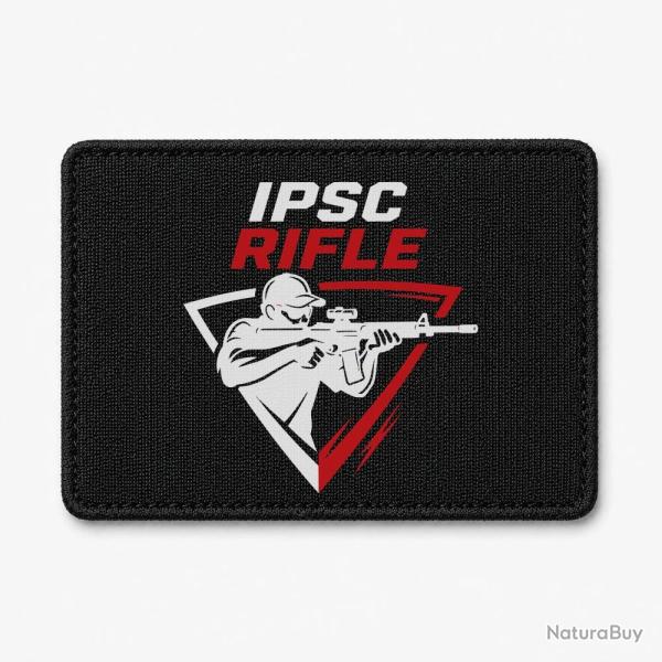 Patch IPSC Rifle - Noir / Blanc et rouge