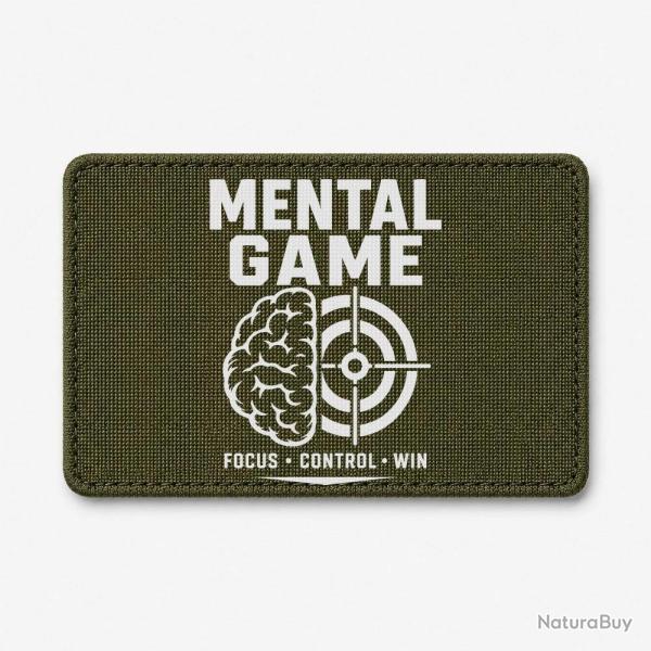 Patch Tir Sportif - Mental Game, Focus Control Win - Olive / Blanc