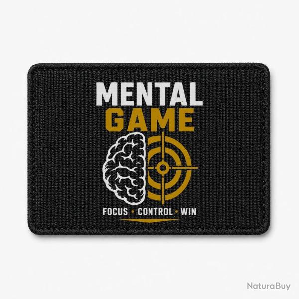 Patch Tir Sportif - Mental Game, Focus Control Win - Noir / Blanc et dor�