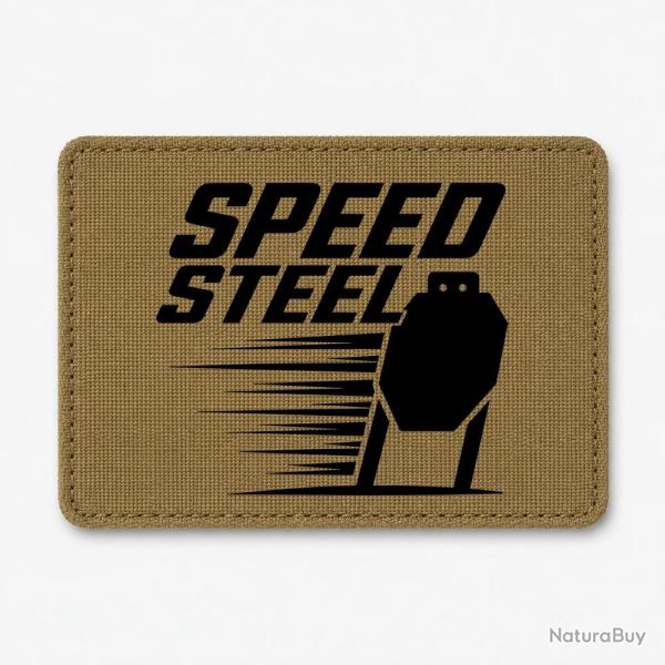 Patch Speed Steel - Cible m�tallique - Coyote / Noir