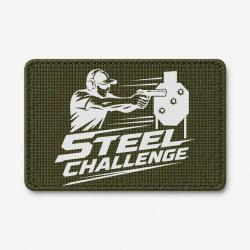 Patch Steel Challenge - Tireur au pistolet - Olive / Blanc