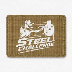 Patch Steel Challenge - Tireur au pistolet - Coyote / Blanc