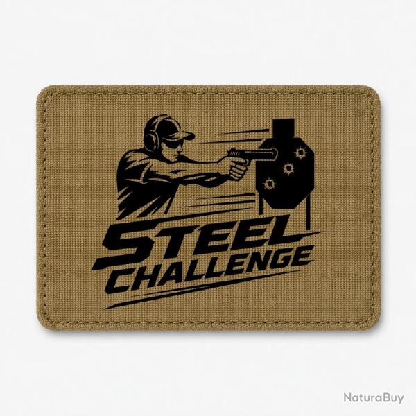 Patch Steel Challenge - Tireur au pistolet - Coyote / Noir