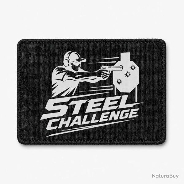 Patch Steel Challenge - Tireur au pistolet - Noir / Blanc