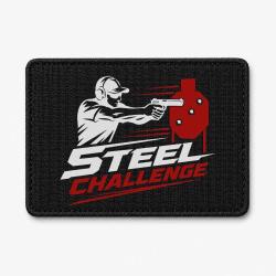 Patch Steel Challenge - Tireur au pistolet - Noir / Blanc et rouge