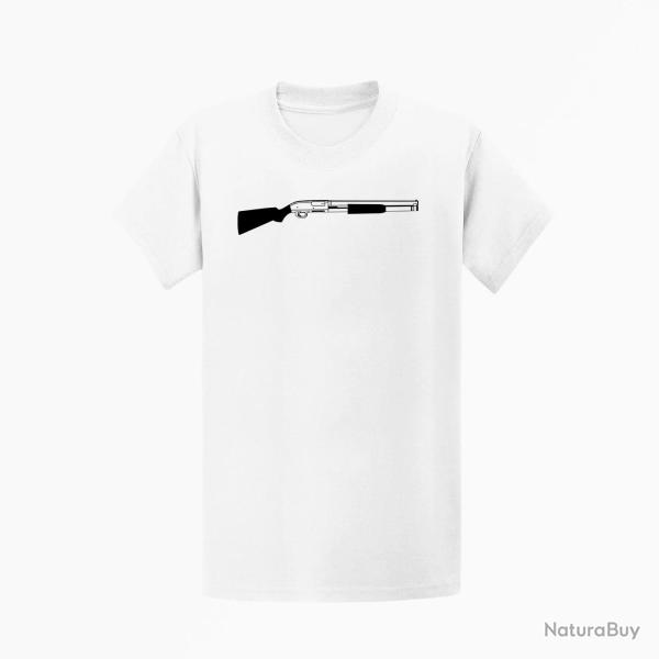 T-shirt ARME FUSIL A POMPE Blanc