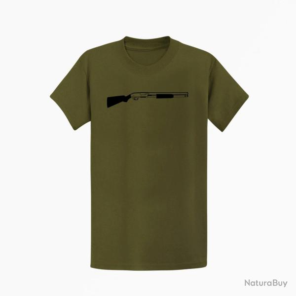 T-shirt ARME FUSIL A POMPE Kaki / Noir