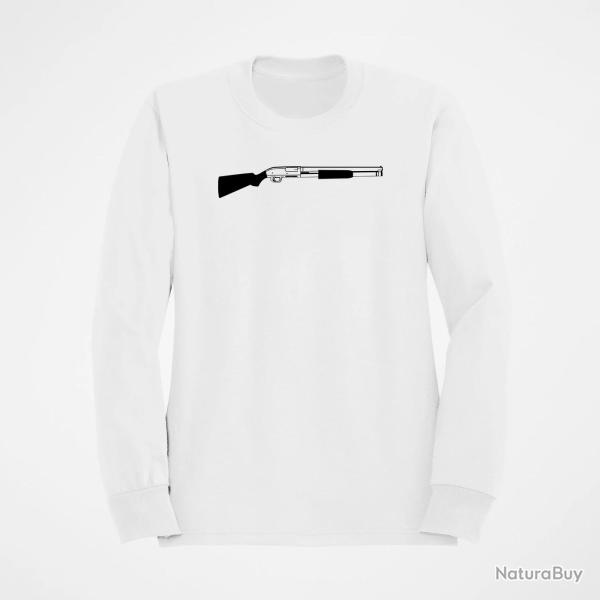 Sweat ARME FUSIL A POMPE Blanc