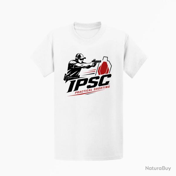 T-shirt TSV / IPSC Practical Shooting Blanc / Noir et rouge