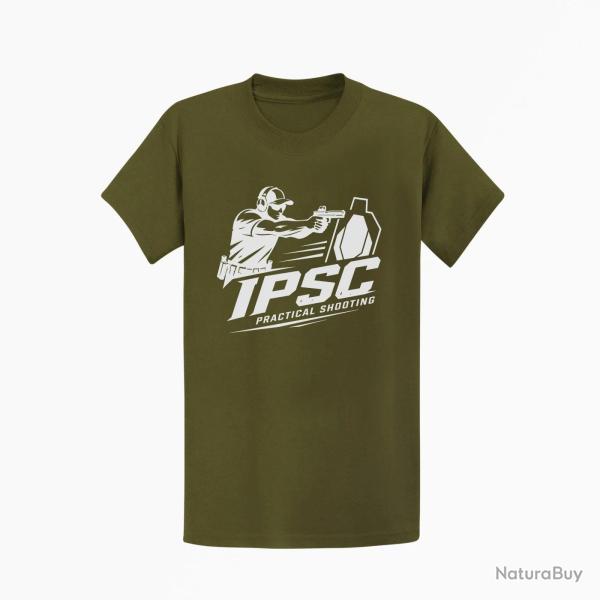 T-shirt TSV / IPSC Practical Shooting Kaki / Blanc