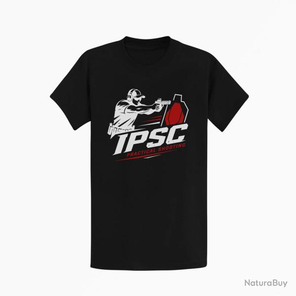 T-shirt TSV / IPSC Practical Shooting Noir / Blanc et rouge