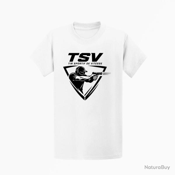 T-shirt TSV Tireur au pistolet Blanc