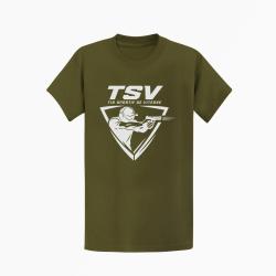 T-shirt TSV Tireur au pistolet Kaki / Blanc